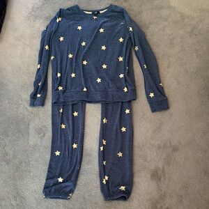 Aqua Navy blue and gold star lounge set